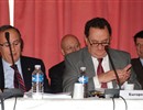 First ITER Council. The European Delegation at the ITER Council: Pablo Fernandez Ruiz, Jose Manuel Silva Rodriguez, Carlos Varandas (left to right), and Didier Gambier in the background