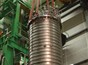 The EDIPO magnet getting ready to be inserted in the cryostat