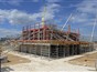 View of the mock-up that was created to test construction techniques.