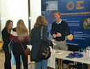 Christine Konrath and Marcel Dolieslager informing German students about career possibilities at F4E.
