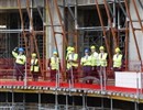 The delegation of Members of the European Parliament during the guided tour at the Tokamak building where the ITER machine will be installed. October 2016.