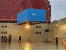 Unloading of the JT-60SA cryostat sectors from the ship at Hitachi port.