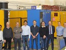 Representatives from F4E, Ampegon, ITER IO and Swiss Plasma Centre during the tests of the first High Voltage Power supply unit © Fusion for Energy