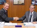 From left to right: Professor Henrik Bindslev, Director of Fusion for Energy, congratulating Mr. Phillipp Frantz, Managing Director of REEL S.A.S