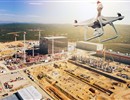 Fly with the F4E drone above the buildings and facilities of the biggest energy project