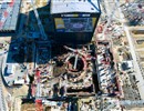 Aerial view of the ITER Tokamak complex consisting of the Tritium plant, the Tokamak and Diagnostics buildings. Cadarache, October 2016.
