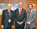 (Left to right) Giuseppe Ginola,  Managing Director of SIMIC, with Hans Jahreiss, Acting Director of F4E, and Nicolas Dmitrieff, Chairman of CNIM Management Board