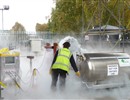 Heatric technical staff carrying out the liquid nitrogen test.