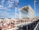 The roof the Assembly Hall building has been lifted, ITER construction site, September 2015 - © ITER IO